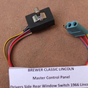 1966 Lincoln Continental Master Switch for Drivers Rear Window (Blue 3 wire plug) BRAND NEW
