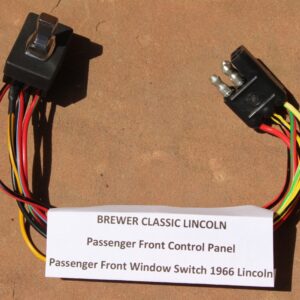 1966 Lincoln Continental Window Switch Mounted on Passenger Front Door (Black 5 wire plug) BRAND NEW