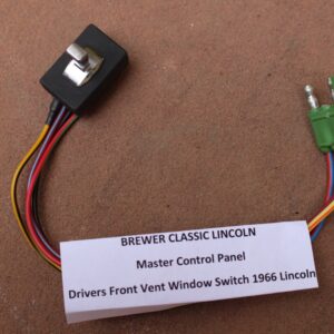 1966 Lincoln Continental Master Switch for Driver Vent / Wing Window (Green 3 wire plug) BRAND NEW