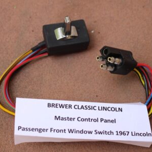 1967 Lincoln Continental Master Switch for Passenger Front Window (Black 4 wire) BRAND NEW