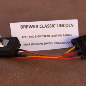 1966 Lincoln Continental Rear Window Switch Mounted on Each Rear Door (Black 3 wire plug) BRAND NEW