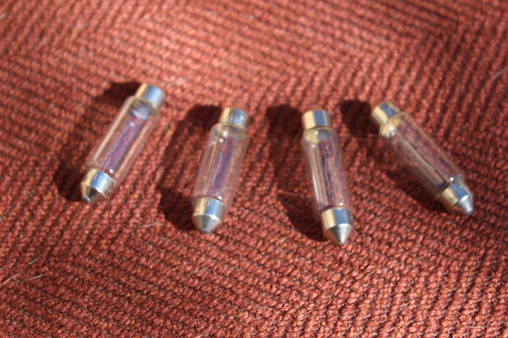 1966 1967 1968 1969 1970 1971 1972 Lincoln Courtesy Light Bulb SET OF 4 BULBS